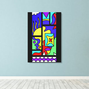 Gekke man canvas afdruk
