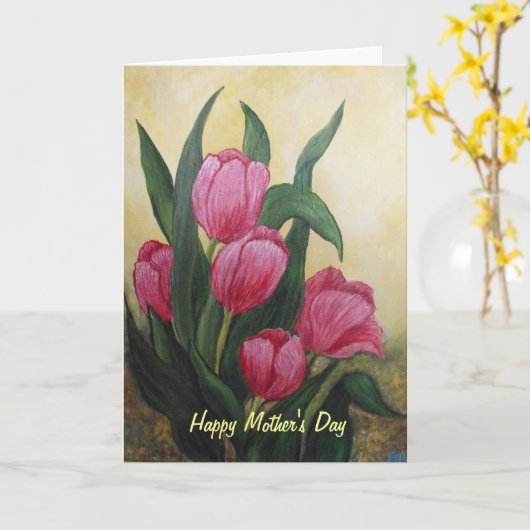 Gekke Moederdag Kaart (Gele Bloem)