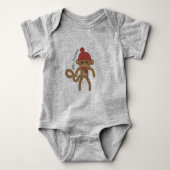 Gekke monkey-Baby ontwerp Romper (Voorkant)