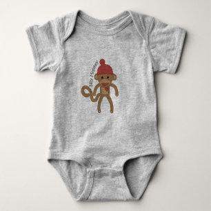 Gekke monkey-Baby ontwerp Romper