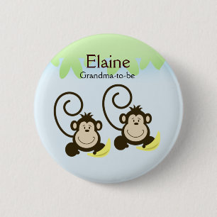 GEKKE MONKEYSNAAM TAG Persoonlijke Button