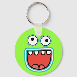 Gekke Monster Grin Face Sleutelhanger
