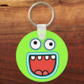 Gekke Monster Grin Face Sleutelhanger (Voorkant)