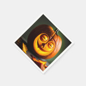 Gekke Mr Pumpkin Head Servet (Hoek)