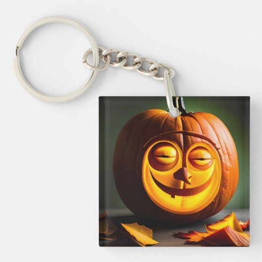 Gekke Mr Pumpkin Head Sleutelhanger (voorkant)