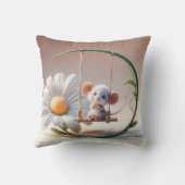 Gekke muis op een Daisy Swing Kussen (Achterkant)