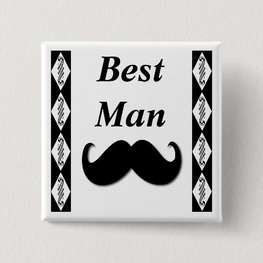 Gekke Mustache Button (Voorkant)