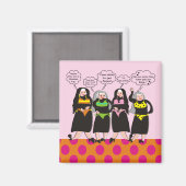 Gekke nonnen in Bikini's Magneet (Voorkant / Achterkant)