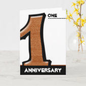 Gekke nummer 1 chocolade Jubileum Kaart (Gele Bloem)