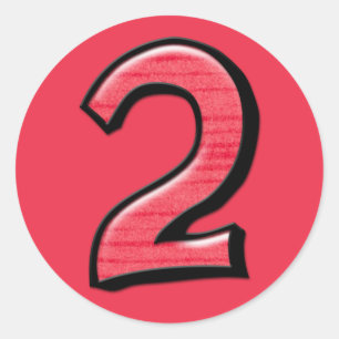 Gekke Nummer 2 rode Sticker