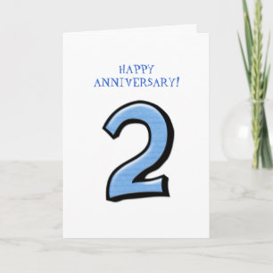 Gekke nummers 2 blauw Jubileum Kaart