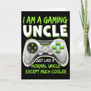 Gekke Oom Grappige Oom Gamen Videospel Liefhebber Kaart