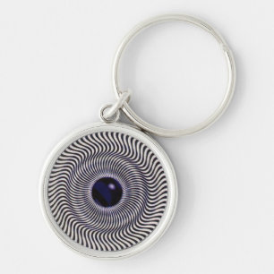 Gekke optische illusie - holografische cirkel sleutelhanger