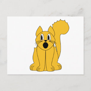 Gekke Oranje kat Briefkaart