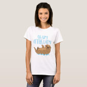 gekke otterdame schattig! t-shirt (Voorkant volledig)