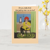 Gekke oudere generatie, verjaardagskaart kaart (Gele Bloem)