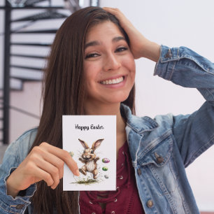 Gekke paashaas feestdagenkaart