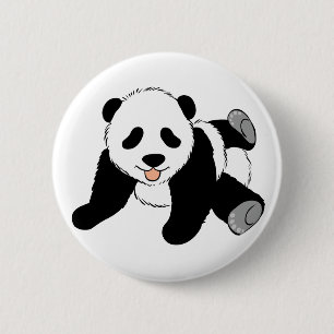 Gekke Panda Ronde Button 5,7 Cm