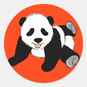 Gekke Panda Ronde Sticker