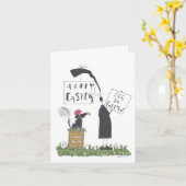 Gekke Pasen Kaart (Gele Bloem)