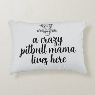 gekke pitbull mama - Accent Kussen