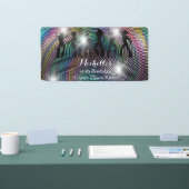 Gekke retro psychedelische disco verjaardag spandoek (Beurs)