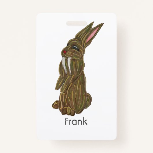 Gekke Saber Tooth Rabbit Badge (Voorkant)