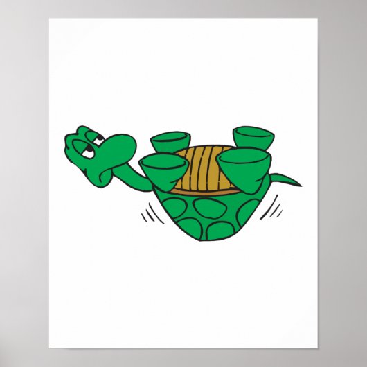 gekke schildpad poster (Voorkant)