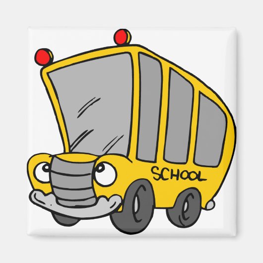 Gekke schoolbus magneet (Voorkant)