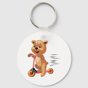 gekke scooter beer sleutelhanger