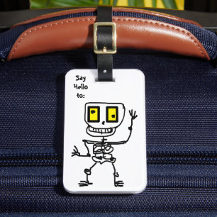 Gekke Skully Bagagelabel