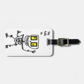 Gekke Skully Bagagelabel (Voorkant horizontaal)