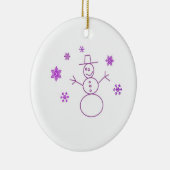 Gekke sneeuwpop Ornament (Rechts)