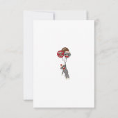 Gekke SOCK MONKEY Hartelijk dank, 3,5-inch x5-inch Bedankkaart (Achterkant)