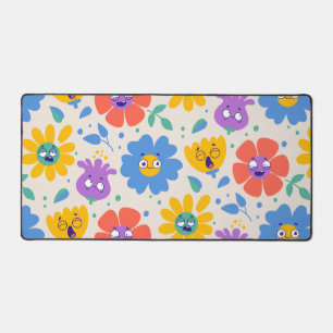 Gekke Spring Faces Desk Mat