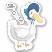 Gekke Sticker Ganzenfles, Grappige stickers, Water (Voorkant)