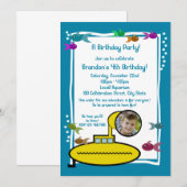 Gekke Sub Aquarium Verjaardag Kaart (Voorkant / Achterkant)