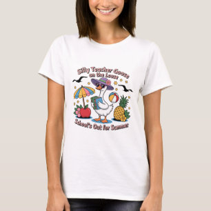 Gekke Teacher Goose Shirt   Het T-shirt van de sch