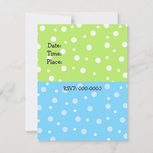 Gekke uitnodiging van Monsters Birthday (Achterkant)