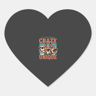 Gekke Unieke Hond Liefhebber Hart Sticker
