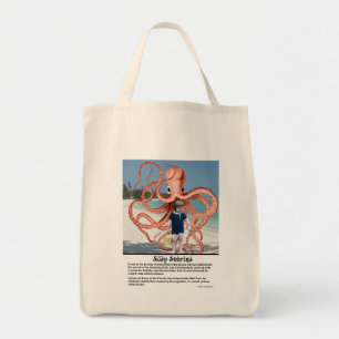 Gekke verhalen: Man-etende octopus-Canvas tas