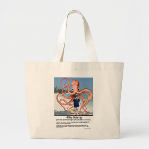 Gekke verhalen: Octopus met Man Grote Canvas tas