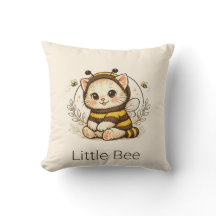 Gekke vintage kattenbij-costuum kussenhoes