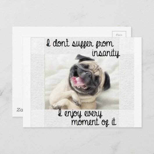 gekke waanzin briefkaart (Voorkant / Achterkant)