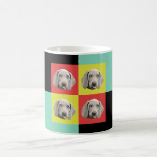 Gekke weimaraner Pop Art Koffiemok
