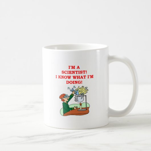 gekke wetenschapper grap koffiemok (Rechts)