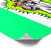 gekke wetenschapper grap poster (Hoek)