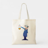 Gekke Wetenschapper met Bekerglas Plezierige Weten Tote Bag (Achterkant)