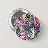 gekke willekeur ronde button 5,7 cm (Voorkant /achterkant)