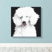 Gekke wit hulpmiddel canvas afdruk (Insitu (Houten vloer))